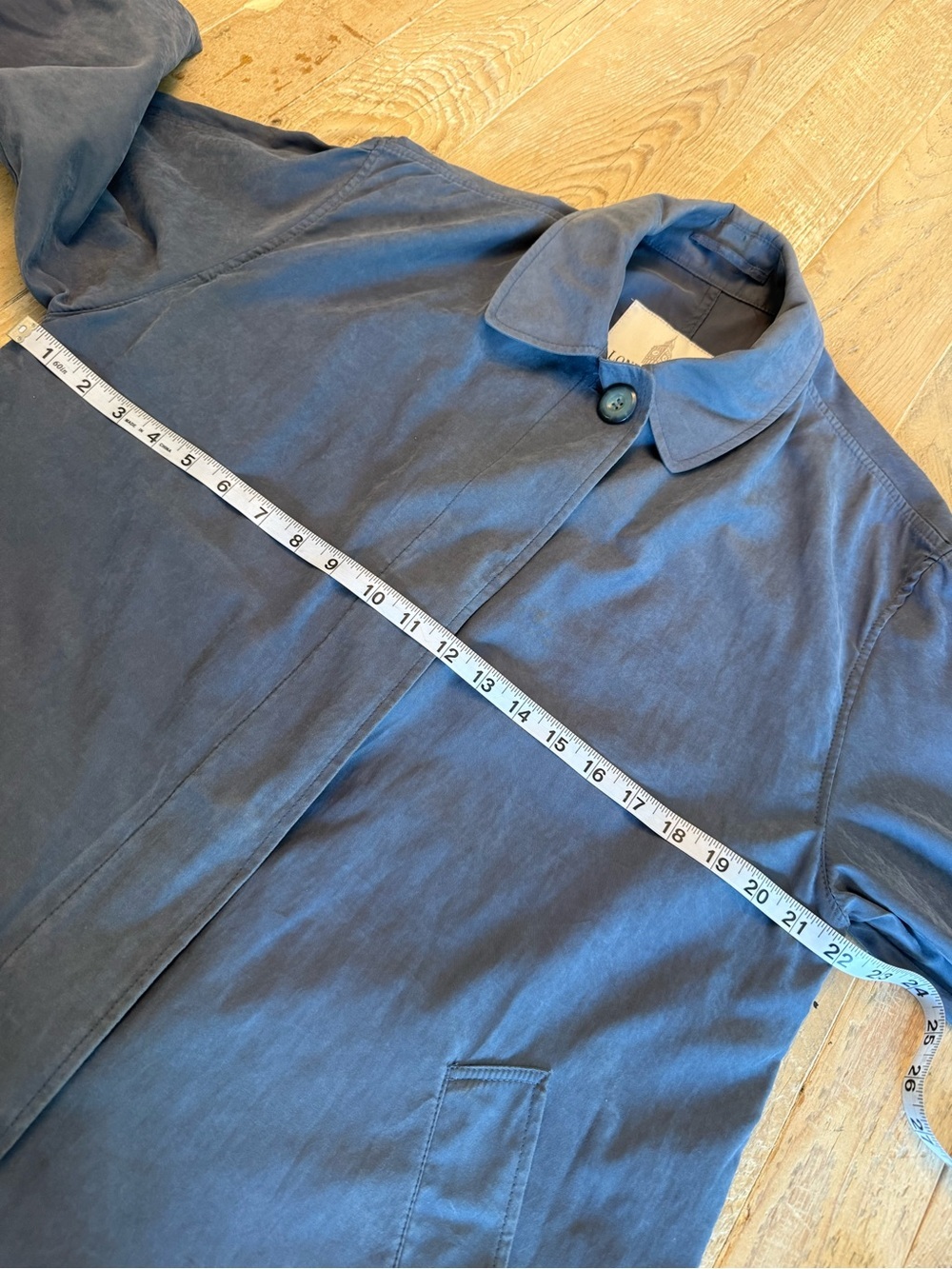 Women’s Vintage London Fog Trench in Denim Blue Color Size S - Picture 3 of 10